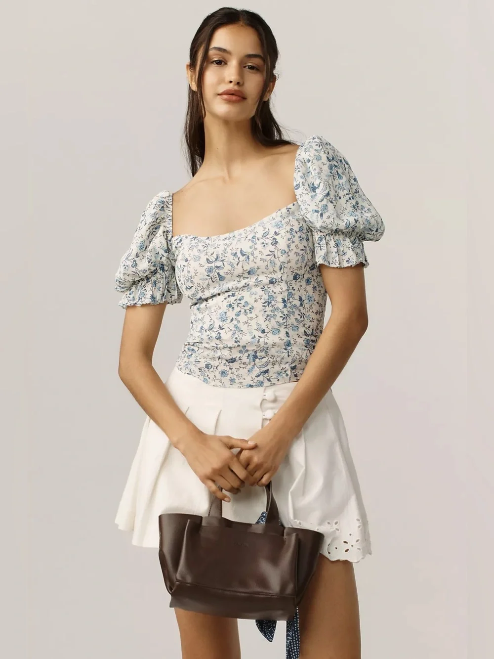 Reformation Marin Puff Sleeve Blouse